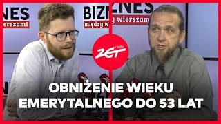 Emerytury stażowe Obietnica wieku emerytalnego 5358 lat biznesmiedzywierszami [upl. by Foushee128]