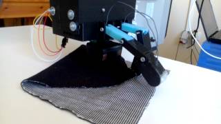 Robotic Gripper for grasping cloths unfolding [upl. by Marylynne]