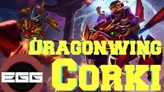 Dragonwing Corki Skin Spotlight w Spells  League of Legends Skin Review HD [upl. by Anaderol]