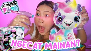 NGECAT MAINAN REVIEW  UNBOXING MAINAN AIRBRUSH PLUSH 😍😍 LUCU BANGET [upl. by Aroved]