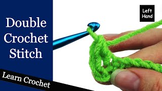 How to Double Crochet  Left Hand Beginner Course Lesson 9 [upl. by Humpage]