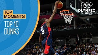 Top 10 Olympic Dunks  Top Moments [upl. by Attenyw]