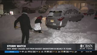 New Jersey Digging Out From Biggest Snowstorm In Nearly 75 Years [upl. by Atinit]