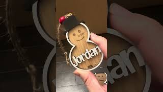 ⛄❄️ Make this holiday season extra special with a personalized snowman ornament from Rockin’ Wood [upl. by Netnerb]