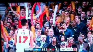 Jeremy Lin Overrated Chant in Chicago by fans 12032012 [upl. by Nerot]