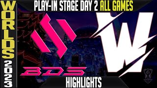 BDS vs TW Highlights ALL GAMES  Worlds 2023 Play In Stage Day 2  Team BDS vs Team Whales [upl. by Ainel]