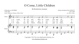 O Come Little Children  Voice 46  MediumLow C Major [upl. by Arral570]