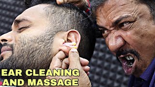 Ear Cleaning ASMR Earwax by Asim Barber  Head amp Ear Massage with SWAG  Neck amp Hair Cracking  ASMR [upl. by Obediah]