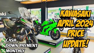 April 2024 Kawasaki Big Bike Price Update SRP Downpayment Monthly Installment All Units [upl. by Eire]