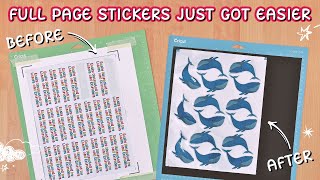 UPDATED Make a FULL Page of Stickers on Cricut 🤯  No Tabloid Paper Needed [upl. by Yffat]