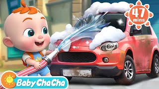 Car Wash Song  Lets Wash the Car  More Baby ChaCha Nursery Rhymes amp Kids Songs [upl. by Ardnaid]