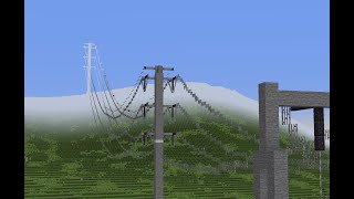 Minecraft  WIP Substation amp 345KV Tranmission Lines  Towers [upl. by Eedrahc]