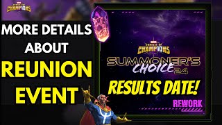 MCOC  REUNION EVENT FULL DETAIL SUMMONERS CHOICE 2024 RESULTS😱  GIVEAWAY RESULTS😍 amp MORE [upl. by Ashlen]