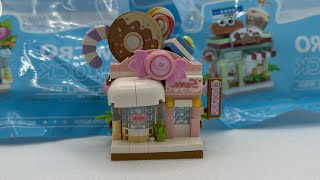 LOZ MICRO BLOCK SWEET CANDY STORE IN A BAG 8604 Quick build 4 of 4 [upl. by Kacerek858]