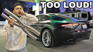 LOUD Maserati GranTurismo MC Stradale w Armytrix Straight Pipes INSANE REVS [upl. by Olonam]