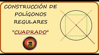 TRAZO  CONSTRUCCIÓN DE UN CUADRADO INSCRITO CON COMPÁS Y TRANSPORTADOR [upl. by Stephine]