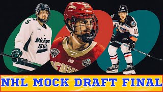 NHL MOCK DRAFT FINAL [upl. by Dilly]