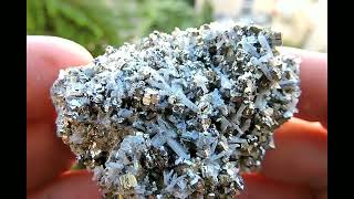 Pyrite and Quartz crystals mineral specimen from the Madan field in Bulgaria [upl. by Dare60]