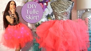 DIY Tulle Skirt No Sew  Easy DIY Tulle Skirt [upl. by Ahseryt]