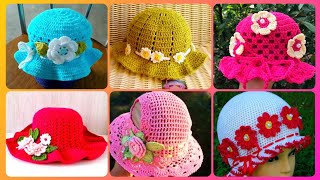 Handmade Crochet Babies Caps Patterns 2024 [upl. by Yelekreb]