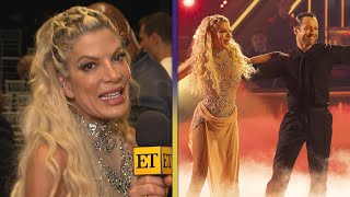 Tori Spelling REACTS to DWTS Elimination After Turning It Down Over 30 Times Exclusive [upl. by Doig]