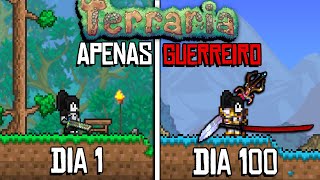 PASSEI 100 DIAS NO TERRARIA APENAS DE MELEE CALAMITY [upl. by Suellen]