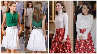 Queen Letizia of Spain fashion style  the most iconic looks and outfit of Letizia 2024 [upl. by Kellia]