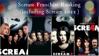 Scream Franchise Ranking including Scream 2022 [upl. by Efthim]