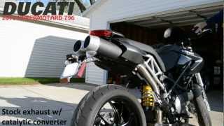 Ducati Hypermotard 796 w LeoVince Cat Eliminator [upl. by Nesnar]