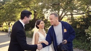 Watch This Couples Shocked Reaction When Tom Hanks Crashes Their Wedding Photos [upl. by Madigan]