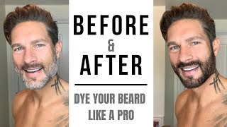 HOW TO DYE YOUR BEARD LIKE A PRO  Fix Patchy Color Cover Gray Hairs with Just For Men [upl. by Wyck]