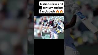 Justin Greaves hit century against Bangladesh wivsban youtubeshorts viralshorts trending [upl. by Haggerty]