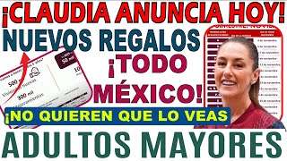 🔴NUEVOS REGALOS confirma en NOVIEMBRE💥CLAUDIA DESTAPA NOTICIÓN💥ADULTOS MAYORES PENSIÓN 𝐀𝐔𝐌𝐄𝐍𝐓𝐎 [upl. by Yrellam136]