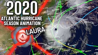 2020 Atlantic Hurricane Season Animation v2 [upl. by Beverle]