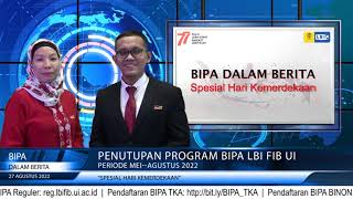 Penutupan Program BIPA LBI FIB UI Periode MeiAgustus 2022 [upl. by Stafani]