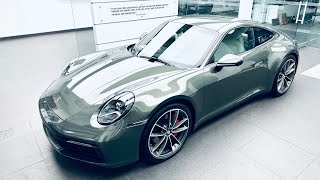 2023 Aventurine Green Porsche 911 Carrera S  Walk Around [upl. by Enelyw]