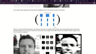 Image Kernel Convolutions FiltersMasks Visually Explained [upl. by Fennelly]