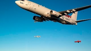 P8A Poseidon Maritime Patrol Aircraft from VP45 at Dubai Airshow 2015 [upl. by Roosnam]