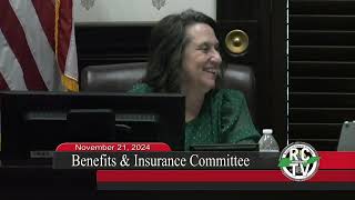 Benefits amp Insurance Committee  November 21 2024 [upl. by Yedoc]