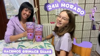 24h MORADO CON MI MADRE hacemos Grimace Shake💜 [upl. by Tillman90]