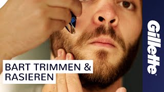 Bart Trimmen Bart Rasieren amp Konturen definieren mit dem Gillette STYLER [upl. by Whelan]