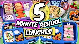 5 MINUTE DIY SCHOOL LUNCH IDEAS NO COOKING REQUIRED YUMMY amp FAST [upl. by Cyna]