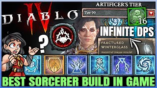 Diablo 4  New Best INFINITE DPS Sorcerer Build  Season 4 Frozen Orb  OP  Skills amp Gear Guide [upl. by Nierman]