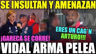 ARTURO VIDAL SE AGARRA A INSULTOS CON HINCHAS A SU LLEGADA A LIMA Y AMENAZA ELIMINAR A LOS PERUANOS [upl. by Grefer606]