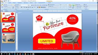 MS PowerPoint Making Advertisement 4 My Furniture [upl. by Are]