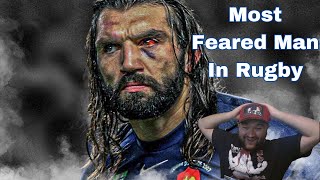 American Reacts To Sebastien Chabal  An Aggressive Freak Of Nature  Everybody Was Afraid Of Him [upl. by Ecnerolf]