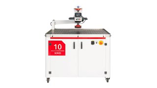 Timesavers 10 series Manual Grinder deburring edge rounding and finishing machine [upl. by Nnyrat]