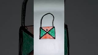 How to draw Handbag 👜👜 easily…drawing handbag easy viralshorts shorts love [upl. by Budding169]