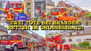 ZWEI TOTE BEI BRÄNDEN IN WOHNUNGEN  FEUERWEHR KANN PERSONEN NICHT MEHR RETTEN  GROSSEINSATZ [upl. by Apilef31]