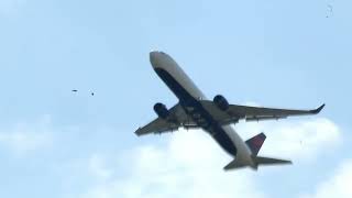 Delta Airlines B767300ERWL N187DN Takeoff from London Gatwick [upl. by Ltsyrk763]